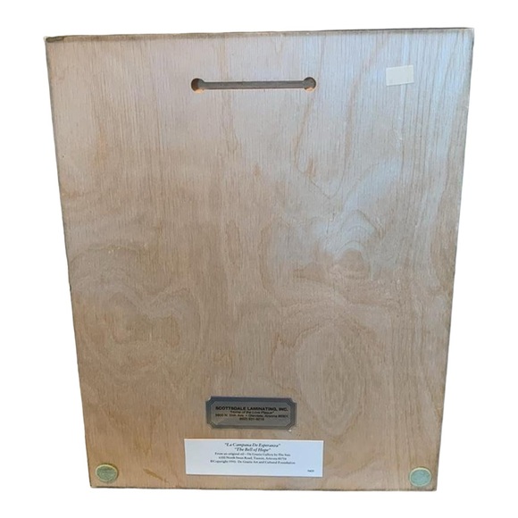 Vtg la Campania de Esperanza The Bell of Hope laminated print Ted DeGrazia 15X12 - Picture 2 of 3